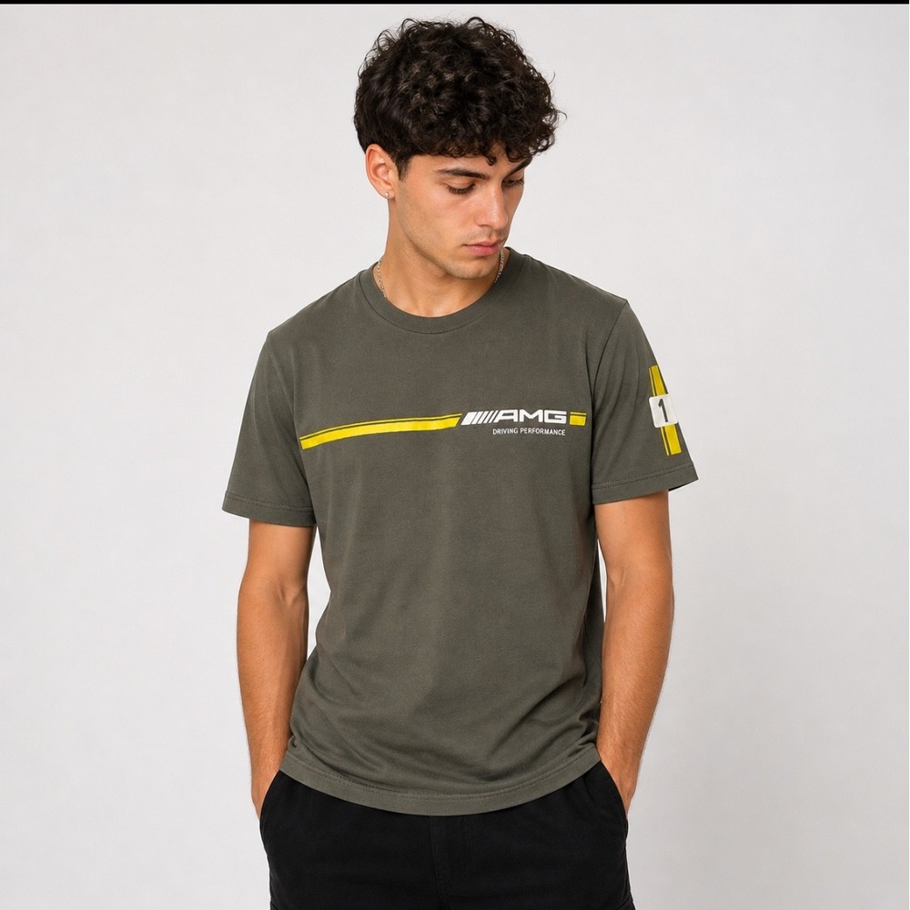 Mercedes Benz T-Shirt Men S AMG Driving Performance Racing Motorsport Streetwear